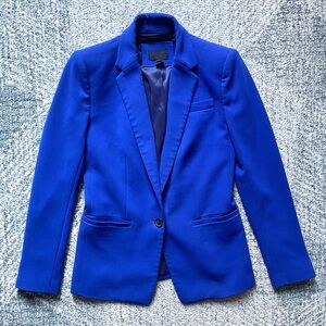 J. CREW Collection Royal Blue Single Breasted Suiting Blazer